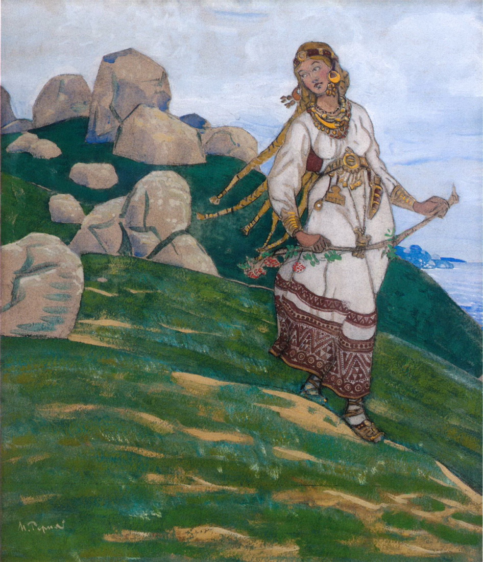 Beyond the Seas Are Great Countries by Nicholas Roerich. 1910