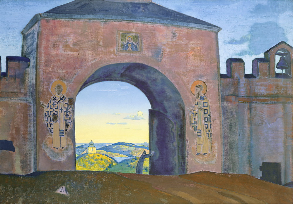 And We Open the Gates [And We are Opening the Gates] by Nicholas Roerich. 1922