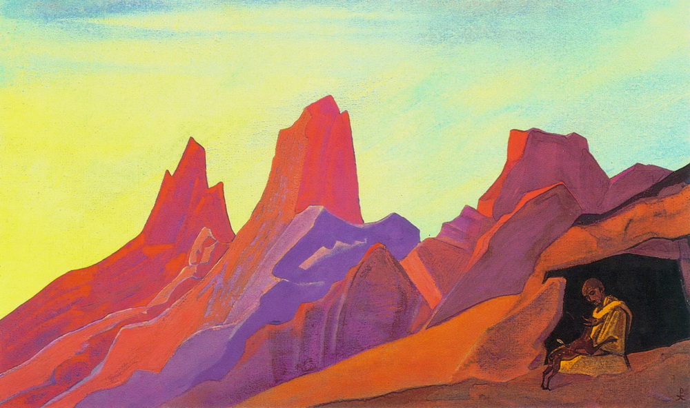Triratna. (Scene of Compassion) by Nicholas Roerich. 1932