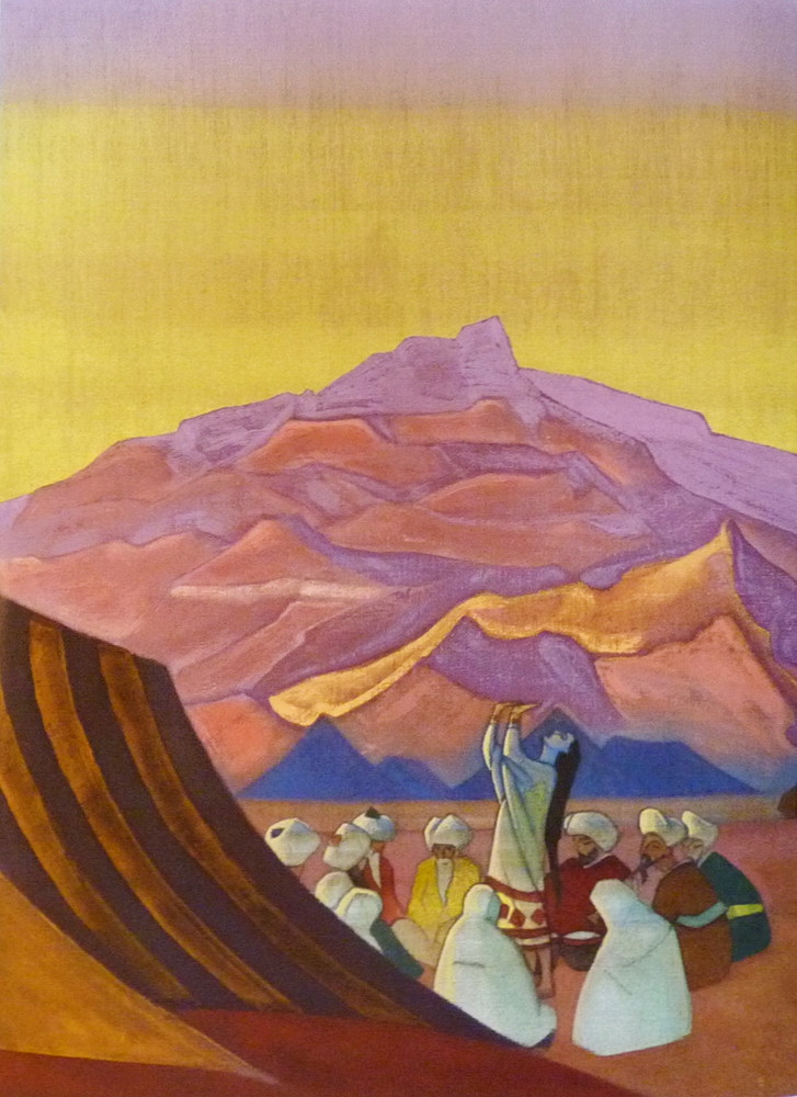 About the Coming. (Oh, Coming One!) by Nicholas Roerich. 1933. Fragment
