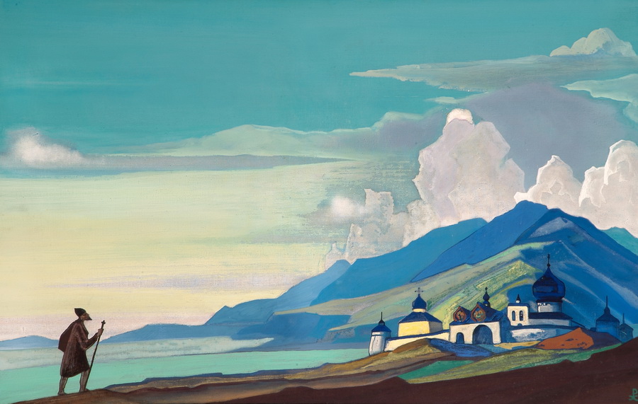 Pilgrim of the Radiant City by Nicholas Roerich. 1933