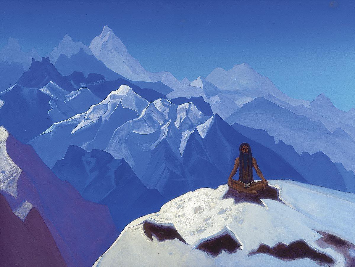 On the Heights (Tumo) by Nicholas Roerich. 1936